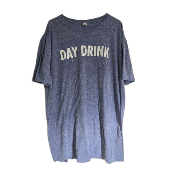 Deep Eddy Vodka Day Drink T-shirt Mens Size 2X XXL Light Blue Soft Threadfast - Picture 1 of 10